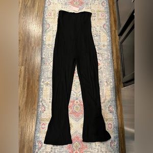 Oh Polly Jamila Strapless Flared Hem Jumpsuit